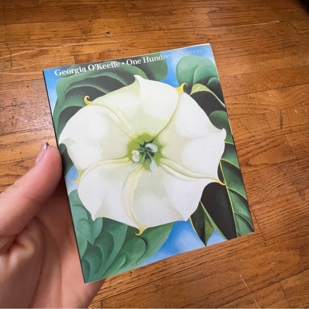 Georgia O'Keeffe: One Hundred Flowers Coffee Table Book - Blue and Green